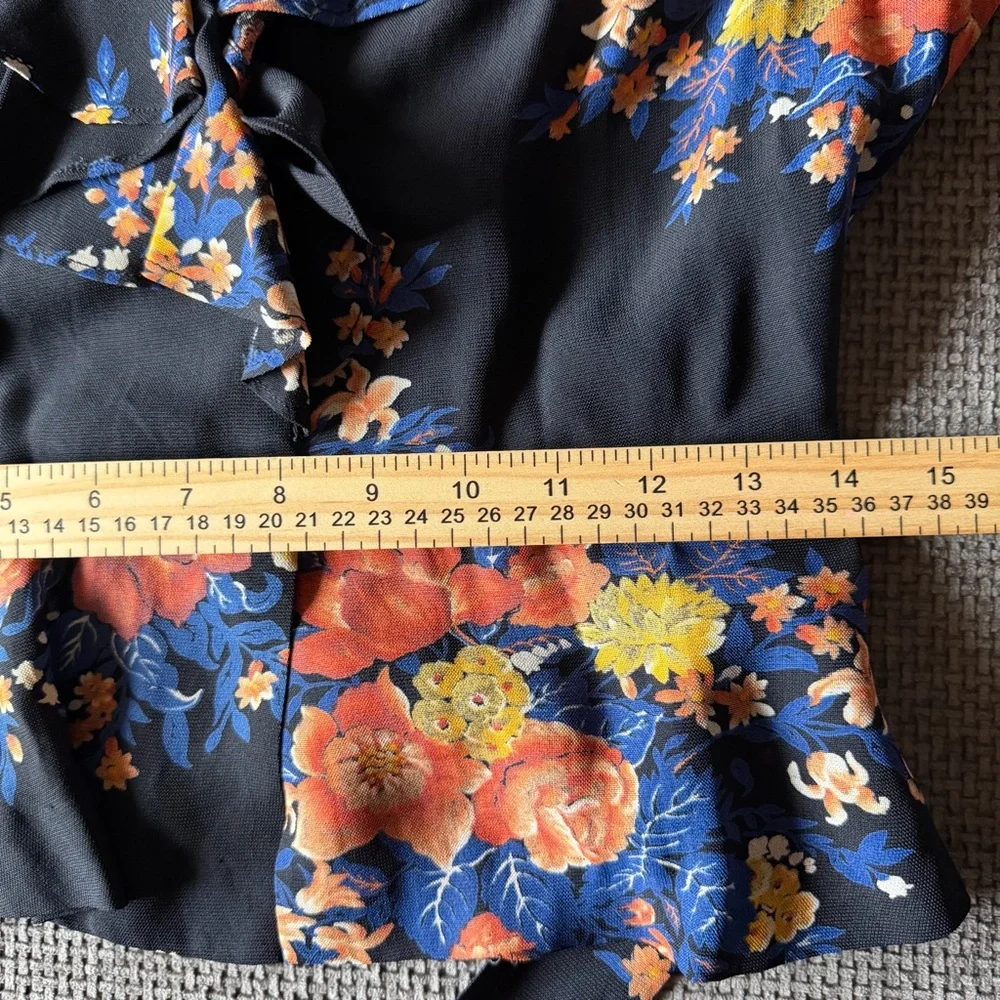 70s Floral Ruffle Top Sundays Child California S Boho Hippie Peplum Vintage - Picture 11 of 13